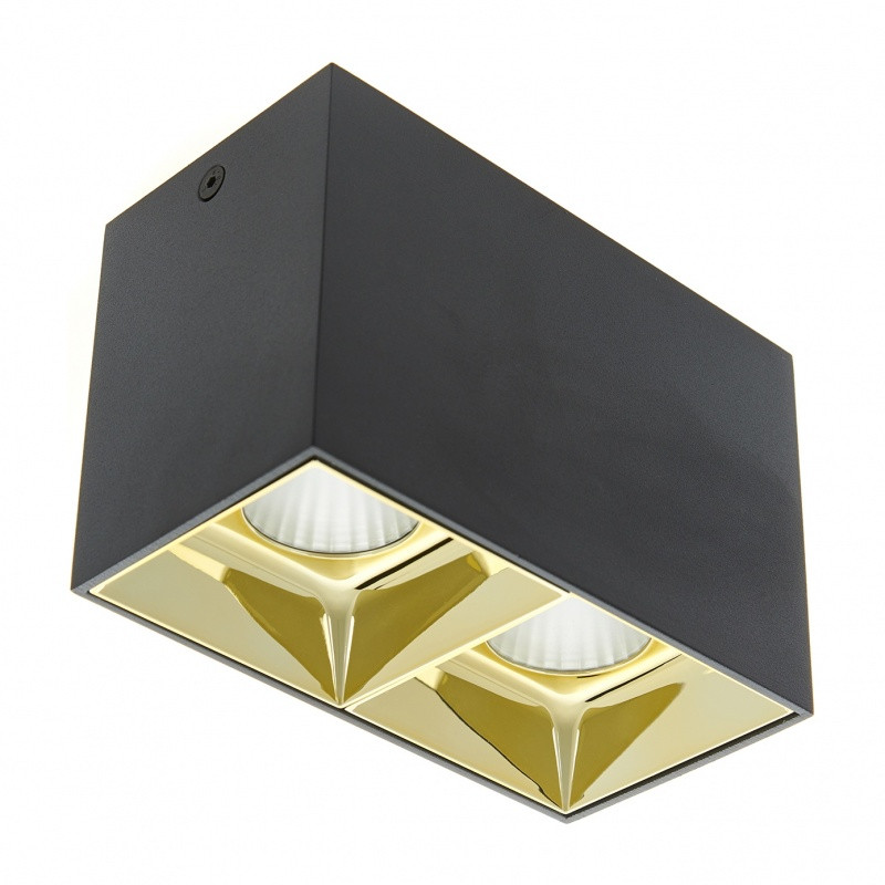 Spot aplicat, Negru/Auriu,  led 16w, 4000k, 2038 gd