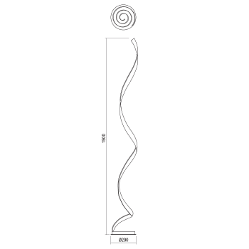 Lampadar Interior TORSION - Art.01-1797, Redo, LED, 24W
