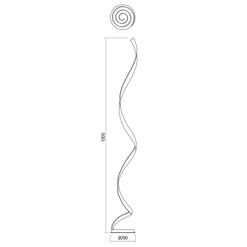 Lampadar Interior TORSION - Art.01-1798, Redo, LED, 24W