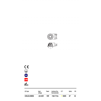 Spot Exterior XENO, Redo, LED, 10W