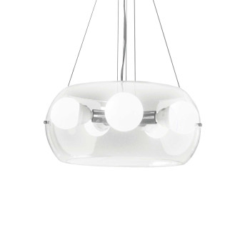 Lustră de interior AUDI-10, Ideal Lux, E27 max 5 x 60W , culoare Transparent