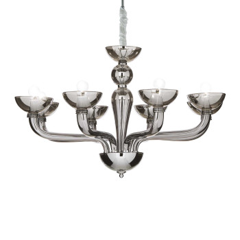 Lustră de interior CASANOVA, Ideal Lux, E14 max 8 x 40W , culoare Fumé