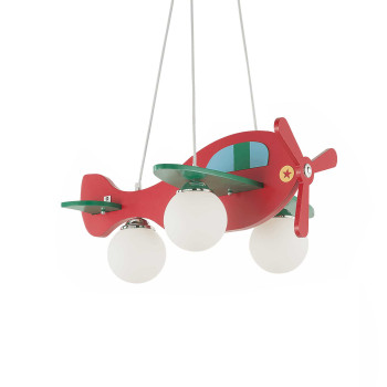 Lustră de interior AVION, Ideal Lux, E14 max 3 x 40W , culoare Roșu