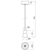 Suspensie de interior Aoba Art. 01-2692, Redo, LED 8W IP20 3000K, Sand White