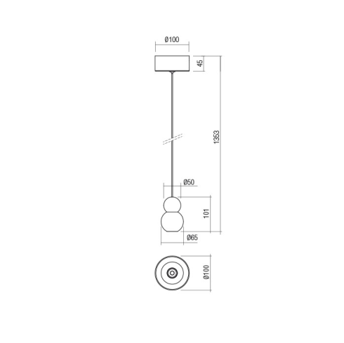 Suspensie de interior Aoba Art. 01-2692, Redo, LED 8W IP20 3000K, Sand White