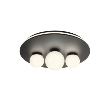 Plafonieră de interior CORUM Art. 01-2466, Redo, LED 48W 3000K, Sand Black + Matt Black