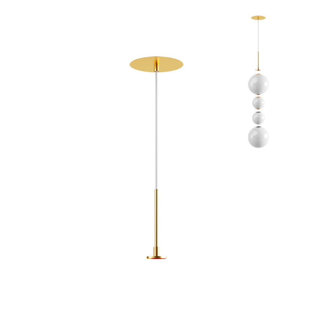 Kit de suspensie de interior BILIA Art. SKBR01BS, Redo, KIT recessed (driver included max.30W) IP44, Brass