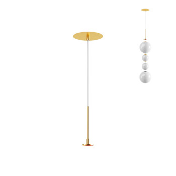 Kit de suspensie de interior BILIA Art. SKBR01BS, Redo, KIT recessed (driver included max.30W) IP44, Brass