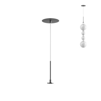 Kit de suspensie de interior BILIA Art. SKBR01SBK, Redo, KIT recessed (driver included max.30W) IP44, Sand Black
