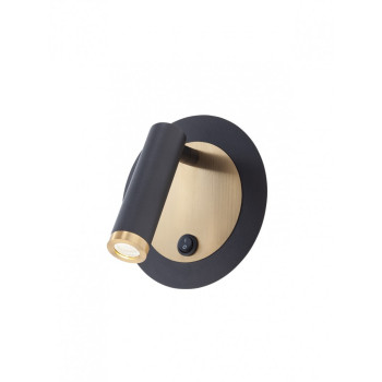 Aplică de interior CLOSER - Art. 01-3090, Smarter, Negru/Alamă