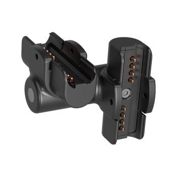 Conector unghiular pentru realizarea conexiunilor mecanice și electrice între două elemente ale sistemului XAXE în plane diferite 90°