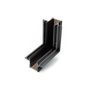 Conector XCLICK 90grd, unghi interior, plane diferite 48V Negru