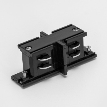 Conector liniar pentru conexiunile mecanică şi electrică a două şine cu trei circuite, Negru