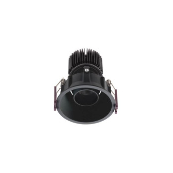 Corp de iluminat rotund orientabil încastrat XARGO 1x10W 4000K CRI.90 UGR<16 38°, Negru