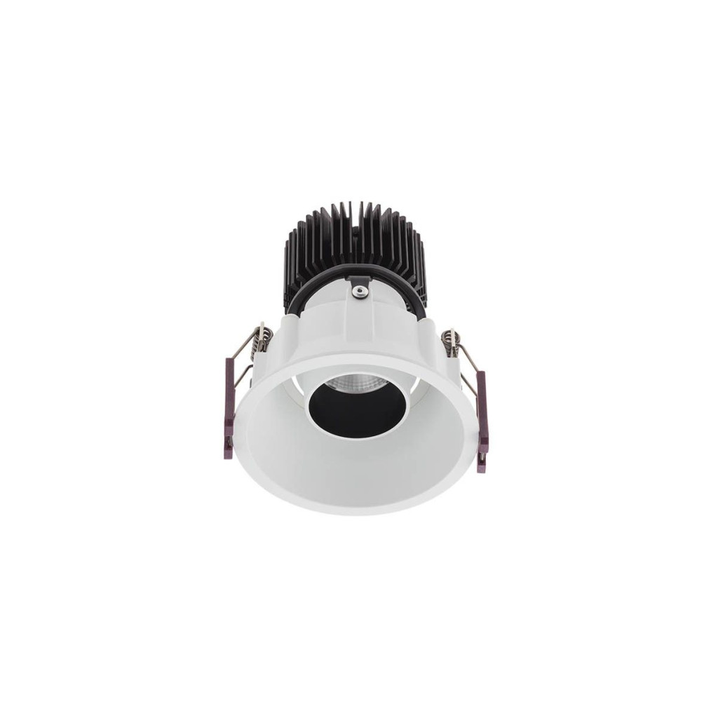 Corp de iluminat rotund orientabil încastrat XARGO 1x10W 2700K CRI.90 UGR<16 38°, Alb mat/Negru