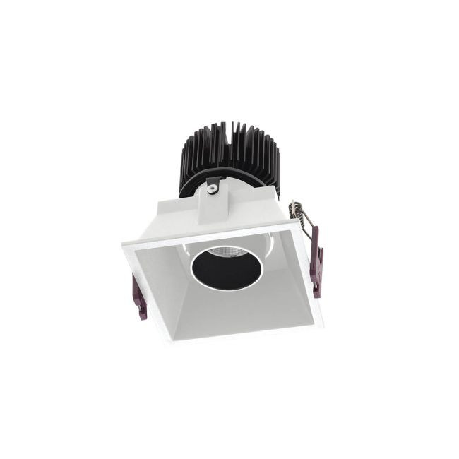 Corp de iluminat pătrat orientabil încastrat XARGO 1x10W 4000K CRI.90 UGR<16 38°, Alb mat/Negru