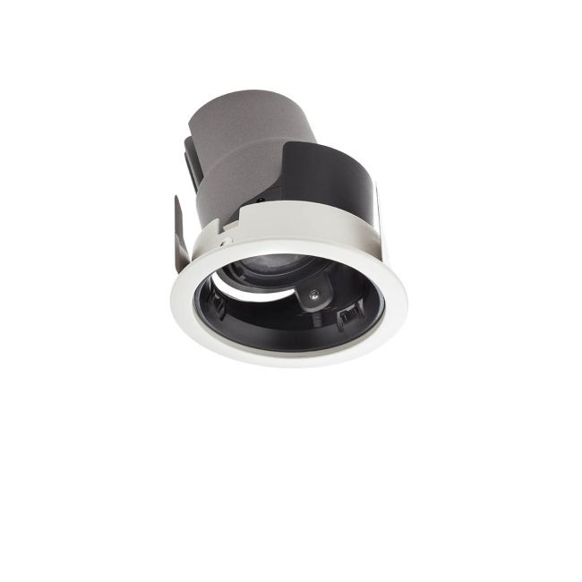 Corp încastrat rotund cu ramă vizibilă XARNO (fără reflector inclus) 13W 2700K 18grd, Alb mat