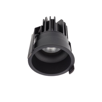 Spot fix încastrat XCLUB 1x11/15W 500/700mA 2-22/24V 3000K CRI.90 UGR<19 50°, Negru mat