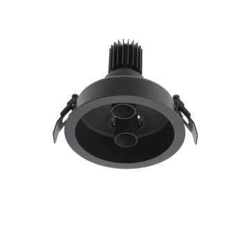 Corp de iluminat încastrat cu modul detașabil cu LED XDRILL 2x9W 4000K CRI.90 UGR<10 18°, Negru mat