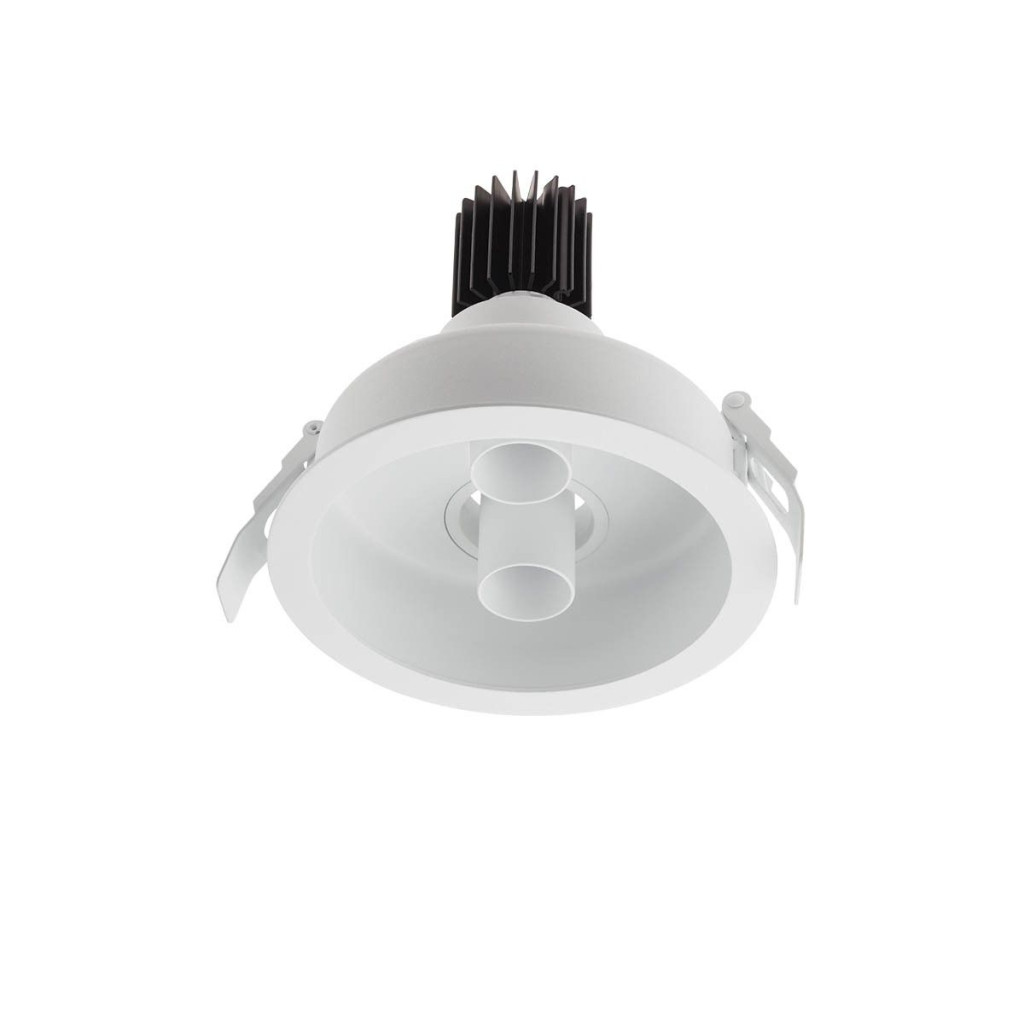 Corp de iluminat încastrat cu modul detașabil cu LED XDRILL 2x9W 2700K CRI.90 UGR<10 18°, Alb mat