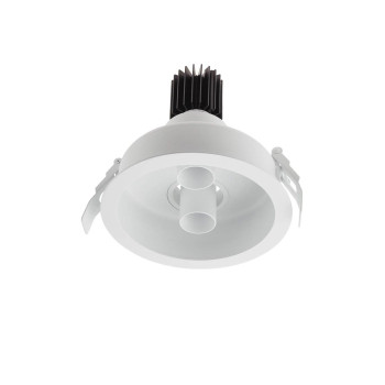 Corp de iluminat încastrat cu modul detașabil cu LED XDRILL 2x9W 2700K CRI.90 UGR<10 18°, Alb mat