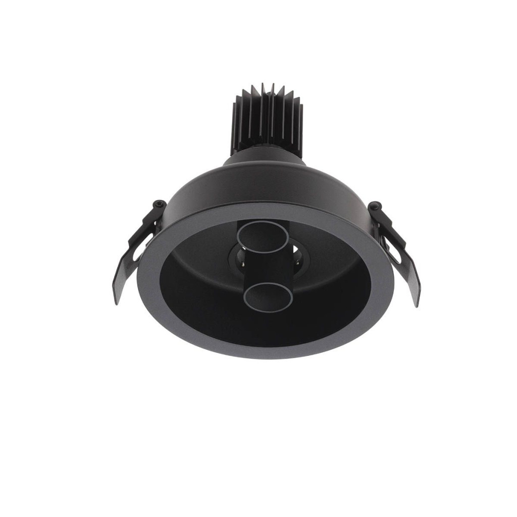 Corp de iluminat încastrat cu modul detașabil cu LED XDRILL 2x9W 3000K CRI.90 UGR<10 18°, Negru mat