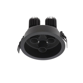 Corp de iluminat încastrat cu modul detașabil cu LED XDRILL 3x9W 4000K CRI.90 UGR<10 18°, Negru mat