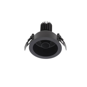 Corp de iluminat încastrat cu modul detașabil cu LED XDRILL 1x9W, poziție centrală, 4000K CRI.90 UGR<10 18°, Negru mat