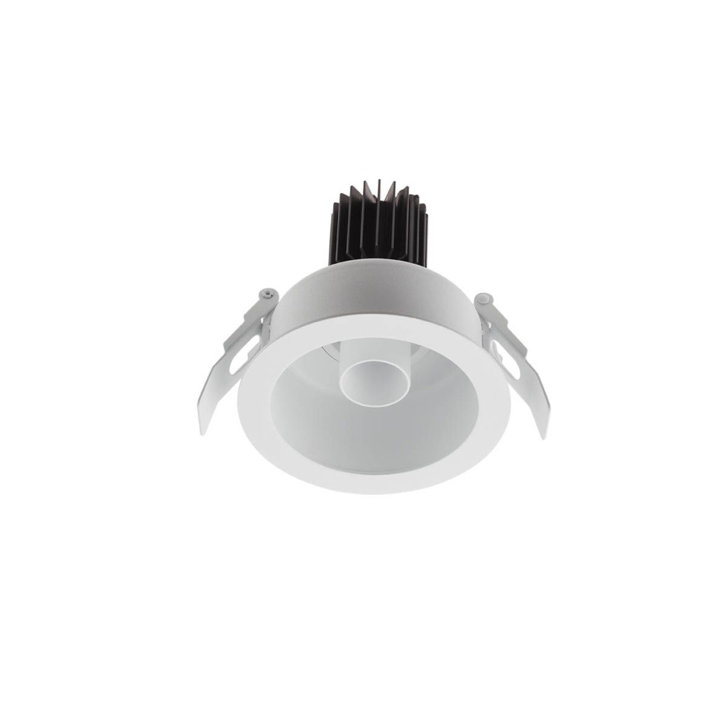 Corp de iluminat încastrat cu modul detașabil cu LED XDRILL 1x9W, poziție centrală, 4000K CRI.90 UGR<10 18°, Alb mat