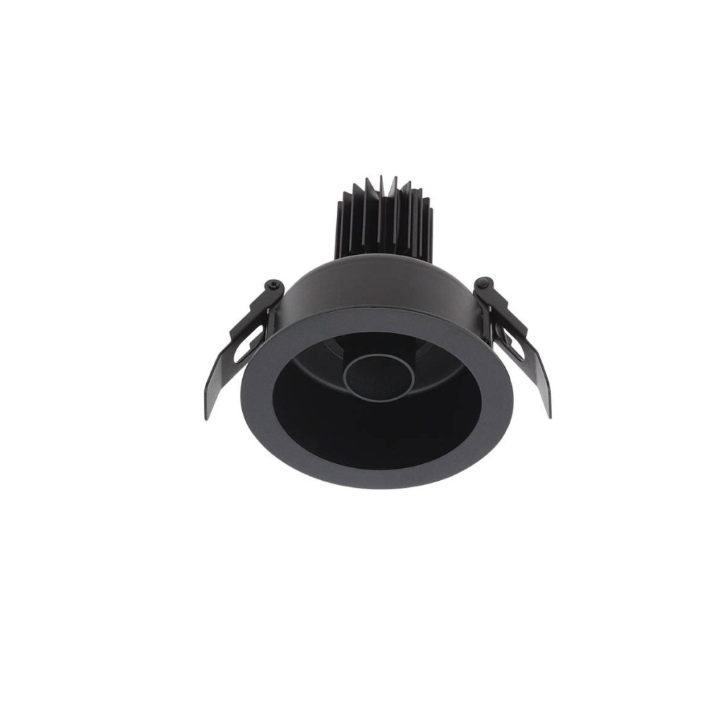 Corp de iluminat încastrat cu modul detașabil cu LED XDRILL 1x9W, poziție centrală, 2700K CRI.90 UGR<10 18°, Negru mat