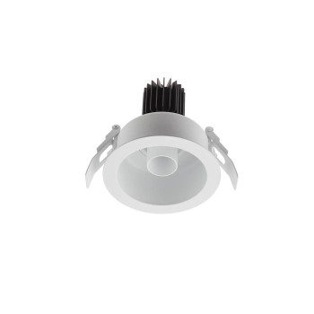 Corp de iluminat încastrat cu modul detașabil cu LED XDRILL 1x9W, poziție centrală, 2700K CRI.90 UGR<10 18°, Alb mat