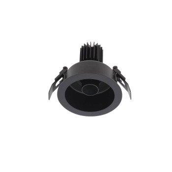 Corp de iluminat încastrat cu modul detașabil cu LED XDRILL 1x9W, poziție centrală, 3000K CRI.90 UGR<10 18°, Negru mat