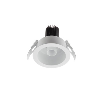 Corp de iluminat încastrat cu modul detașabil cu LED XDRILL 1x9W, poziție centrală, 3000K CRI.90 UGR<10 18°, Alb mat