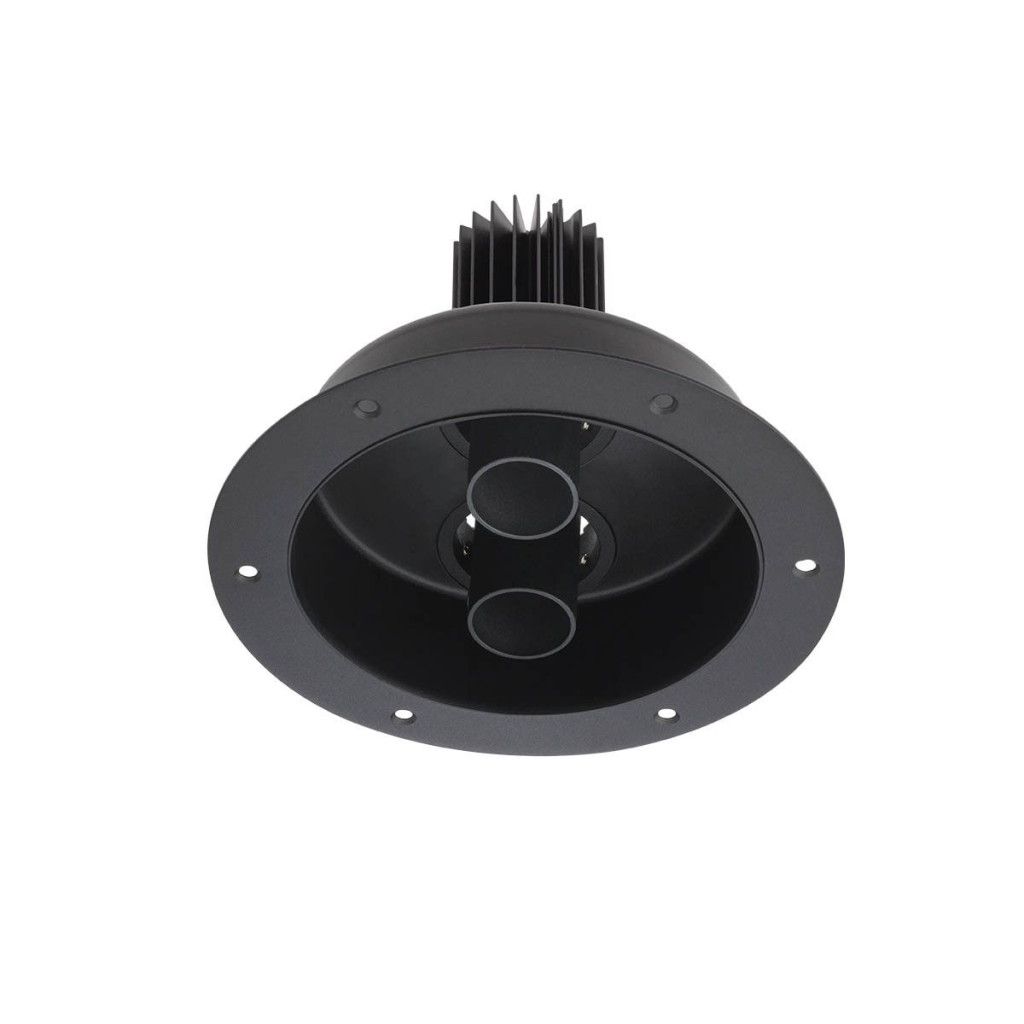 Corp de iluminat încastrat, profil fără ramă vizibilă, cu modul detașabil cu LED XDRILL 2x9W 2700K CRI.90 UGR<10 18°, Negru mat