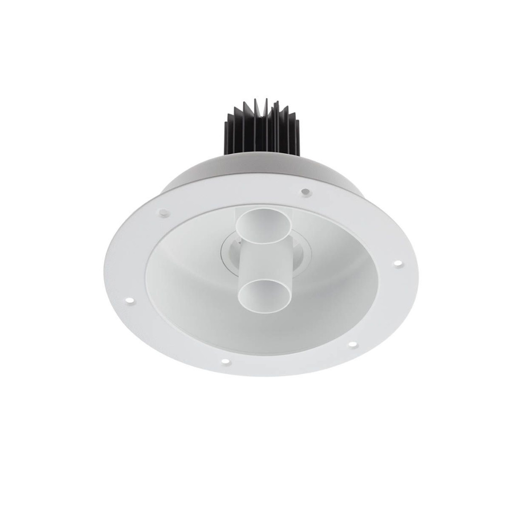 Corp de iluminat încastrat, profil fără ramă vizibilă, cu modul detașabil cu LED XDRILL 2x9W 3000K CRI.90 UGR<10 18°, Alb mat