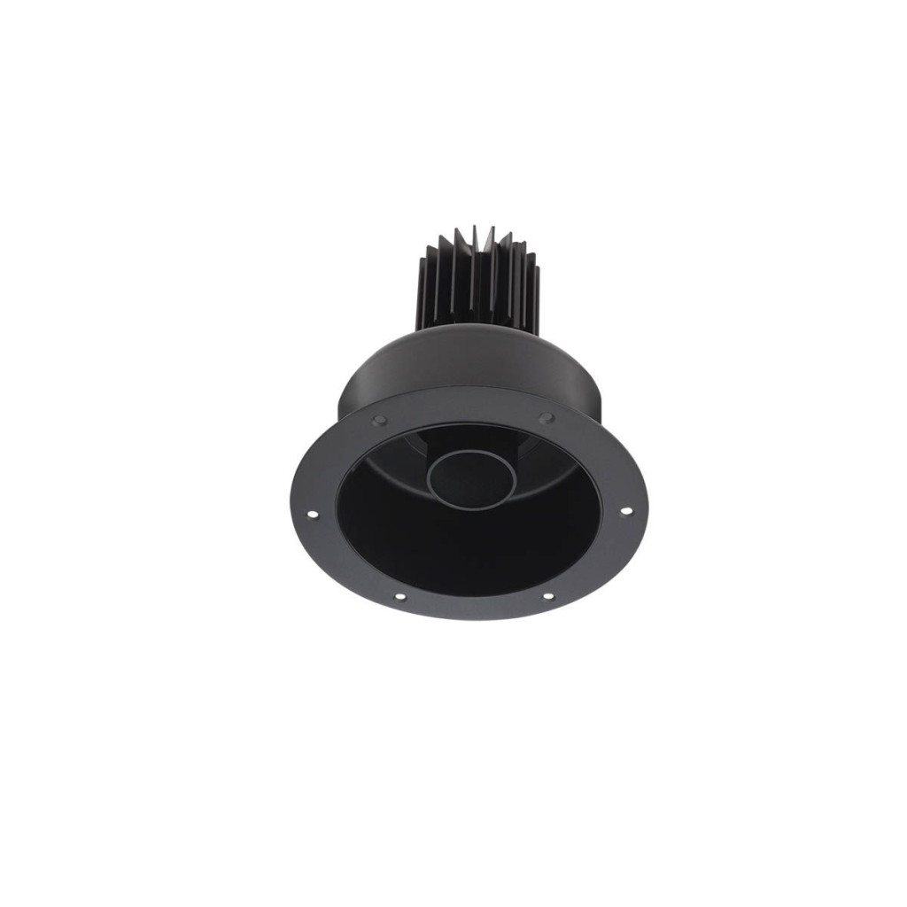 Corp de iluminat încastrat, profil fără ramă vizibilă, cu modul detașabil cu LED XDRILL 1x9W, poziție centrală, 4000K CRI.90 UGR<10 18°, Negru mat