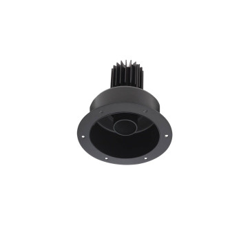 Corp de iluminat încastrat, profil fără ramă vizibilă, cu modul detașabil cu LED XDRILL 1x9W, poziție centrală, 2700K CRI.90 UGR<10 18°, Negru mat