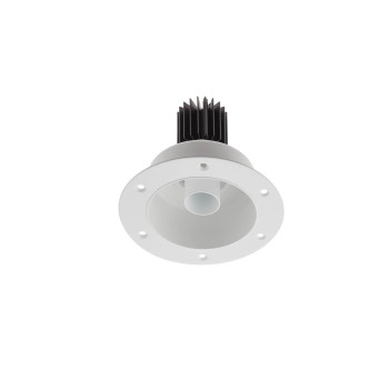 Corp de iluminat încastrat, profil fără ramă vizibilă, cu modul detașabil cu LED XDRILL 1x9W, poziție centrală, 2700K CRI.90 UGR<10 18°, Alb mat