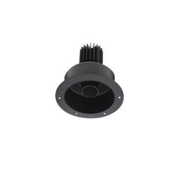 Corp de iluminat încastrat, profil fără ramă vizibilă, cu modul detașabil cu LED XDRILL 1x9W, poziție centrală, 3000K CRI.90 UGR<10 18°, Negru mat