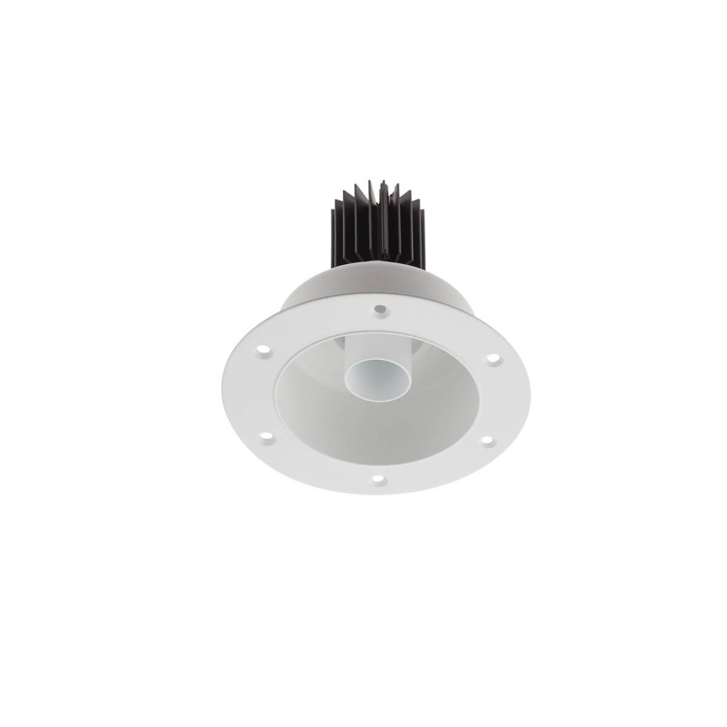 Corp de iluminat încastrat, profil fără ramă vizibilă, cu modul detașabil cu LED XDRILL 1x9W, poziție centrală, 3000K CRI.90 UGR<10 18°, Alb mat