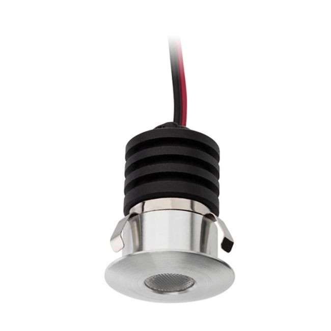 Spot încastrabil rotund XSKY cu LED 1W 350mA 2-4V 4000K CRI.80 45°, Aluminiu anodizat