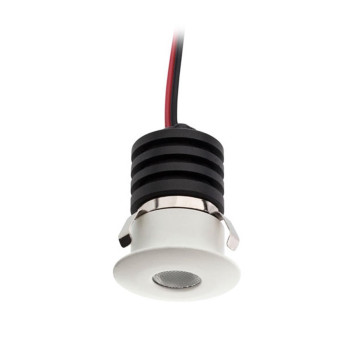 Spot încastrabil rotund XSKY cu LED 1W 350mA 2-4V 4000K CRI.80 45°, Alb mat