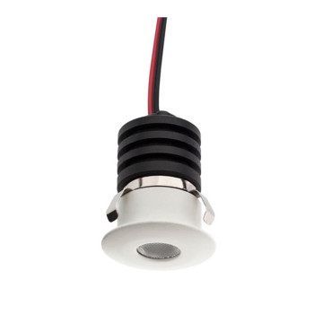 Spot încastrabil rotund XSKY cu LED 1W 350mA 2-4V 3000K CRI.80 45°, Alb mat
