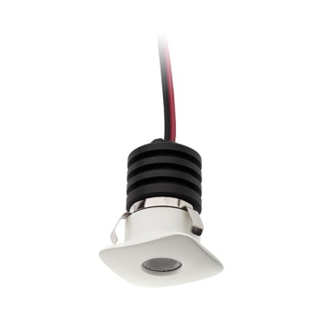 Spot încastrabil pătrat XSKY cu LED 1W 350mA 2-4V 4000K CRI.80 45°, Aluminiu anodizat