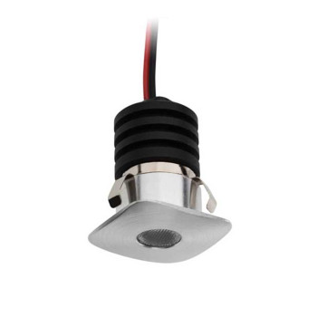 Spot încastrabil pătrat XSKY cu LED 1W 350mA 2-4V 4000K CRI.80 45°, Alb mat