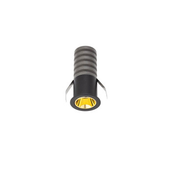 Corp de iluminat încastrat fix XPIKO cu LED 5W 3000K, Negru mat/Auriu