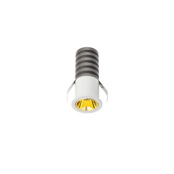 Corp de iluminat încastrat fix XPIKO cu LED 5W 3000K, Alb mat/Auriu