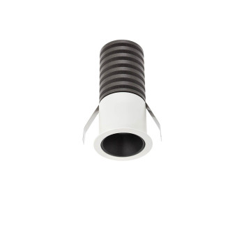 Corp de iluminat încastrat fix XPIKO cu LED 8W 3000K, Alb mat/Negru