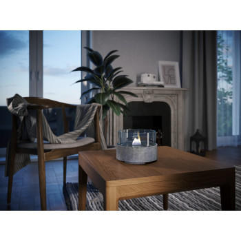 Lumânare ambientală TenderFlame CAFE 18 GREY LAVA PORCELAIN, Art. TF-0410010