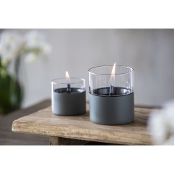 Lumânare ambientală TenderFlame LILLY 10 DARK GREY GLASS, Art. TF-200017